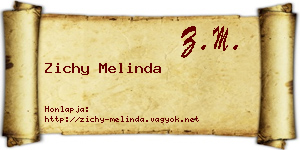 Zichy Melinda névjegykártya