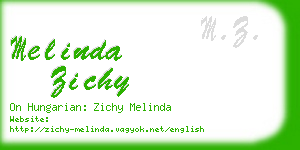 melinda zichy business card